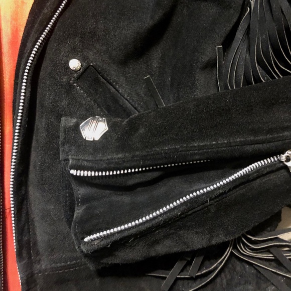 Harley-Davidson Women's Black Suede Vintage Motorcycle Jacket - Medium SALE - Picture 2 of 9